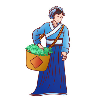 采茶人物免摳素材
