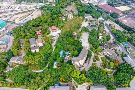 航拍福建福州马尾区马限山公园