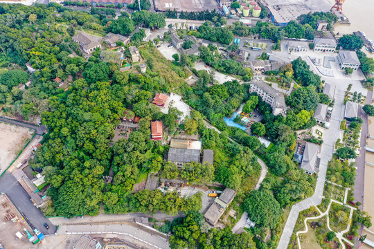 航拍福建福州马尾区马限山公园