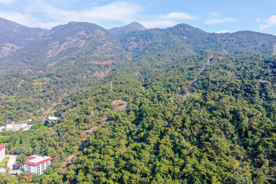 航拍福建福州鼓山风景名胜区