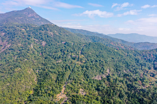 航拍福建福州鼓山风景名胜区