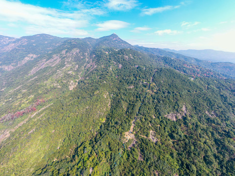 航拍福建福州鼓山风景名胜区