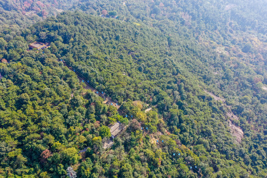 航拍福建福州鼓山风景名胜区