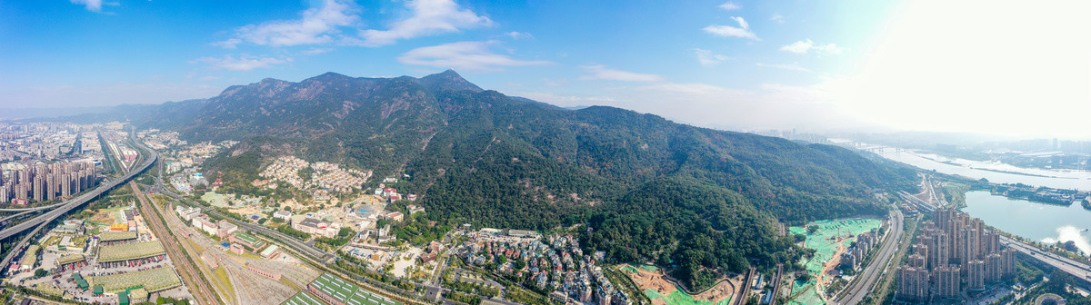 航拍福建福州鼓山风景名胜区