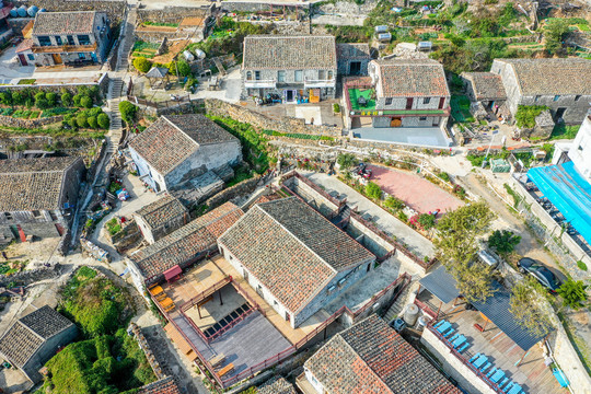 航拍福建福州平潭北港村