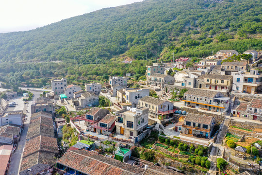 航拍福建福州平潭北港村