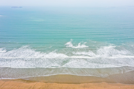 航拍福州平潭龙凤头海滨浴场