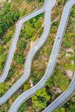 航拍福州城市森林步道福州福道