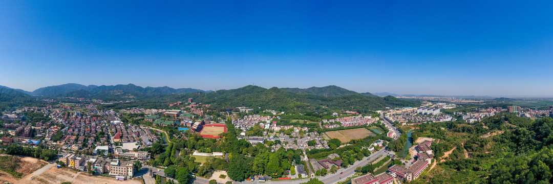 航拍广东中山孙中山故里旅游区