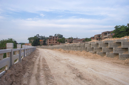 修建中的乡村道路