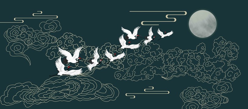 祥云背景墻