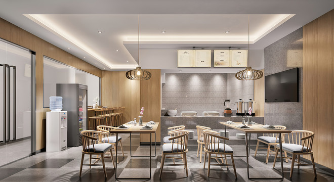 現(xiàn)代餐館大廳