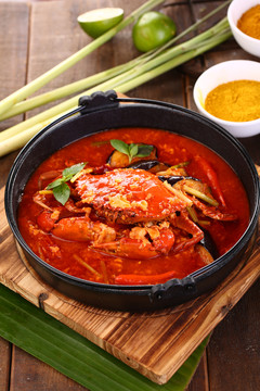红咖喱蟹