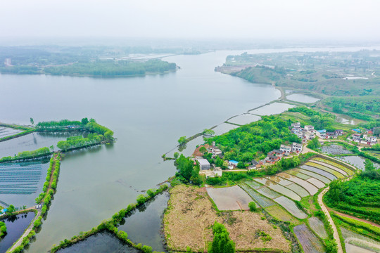 航拍信阳光山县司马光油茶园