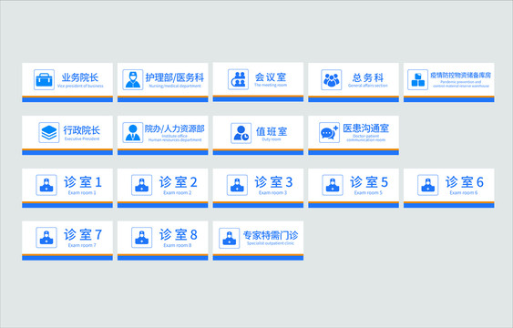 医院门牌科室牌诊室牌