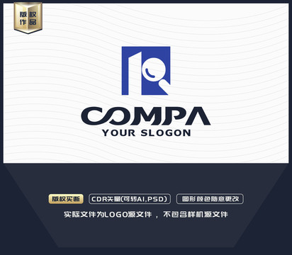 K字母放大鏡LOGO