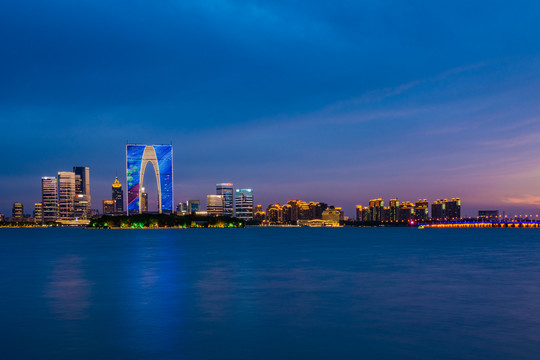 苏州金鸡湖夜景