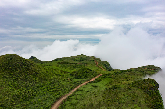 航拍湖南湘西龙山八面山素材