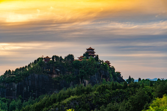 航拍湖南湘西龙山县太平山素材