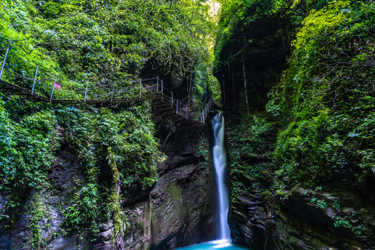 湖南湘西古丈县坐龙峡风光