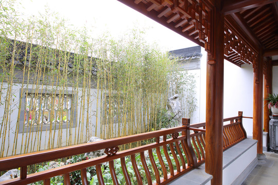 中式庭院花园护栏中式生活