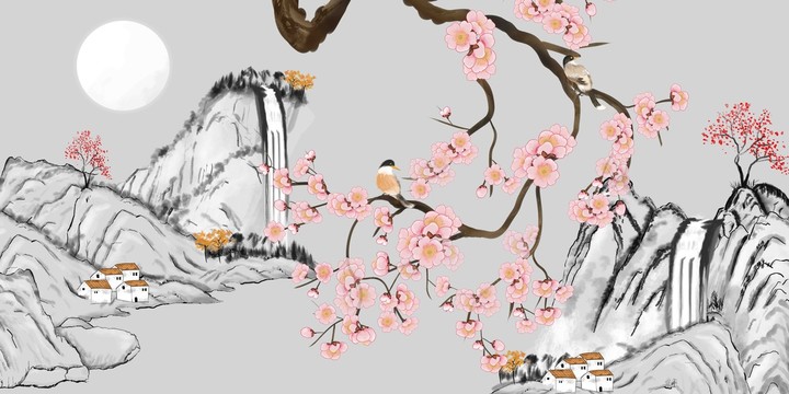 古典花鸟山水画