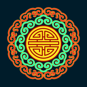 圓形彩繪圖案