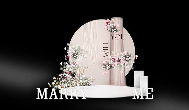韓式泰式白綠粉婚禮花藝訂婚