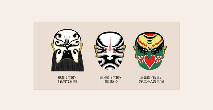 粵劇臉譜曹真司馬師李元霸