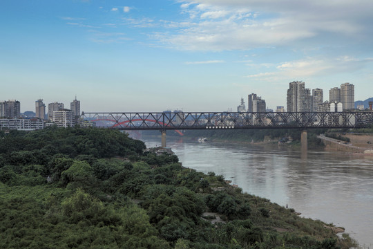 宜宾金沙江畔城市景观