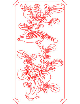 花鳥木窗