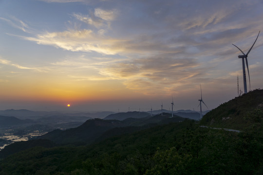 长沙宁乡神仙岭的日出