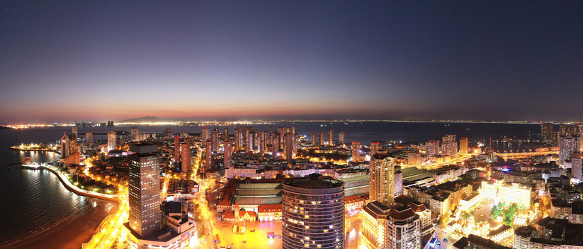 青岛城市风光夜景