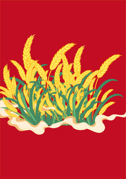 稻米插畫(huà)