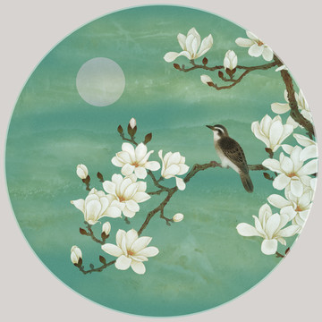 新中式玉蘭花