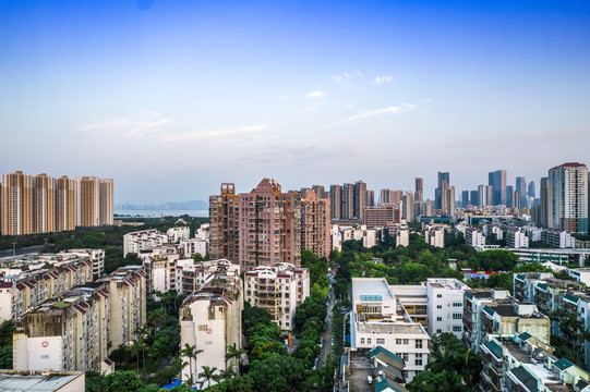 广东深圳福田都市风光