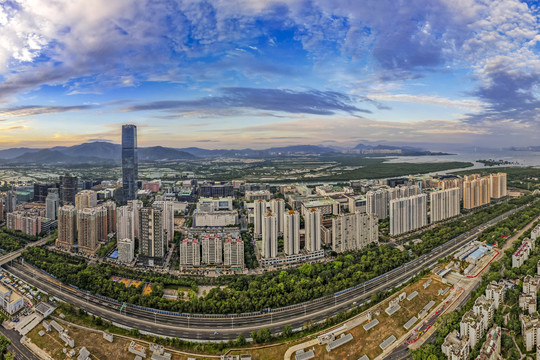 广东深圳福田都市风光