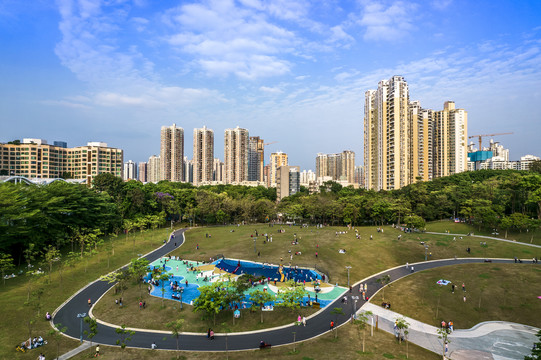 廣東深圳福田皇崗公園風光