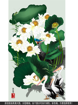 蓮花朵朵純鼠繪