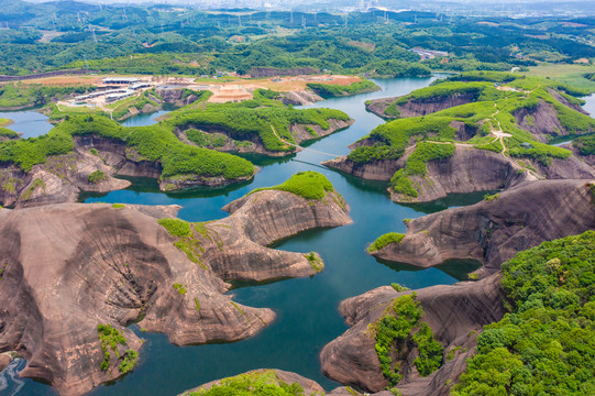 航拍湖南郴州高椅岭景区