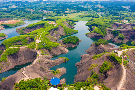 航拍湖南郴州高椅岭景区