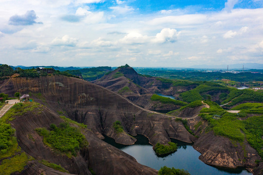 航拍湖南郴州高椅岭景区