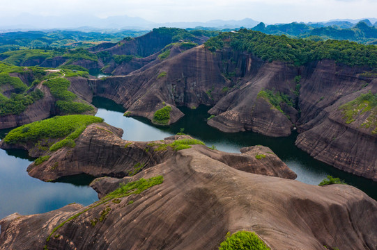 航拍湖南郴州高椅岭景区