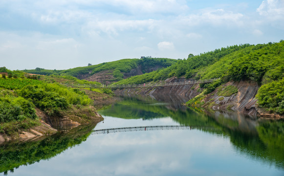 航拍湖南郴州高椅岭景区