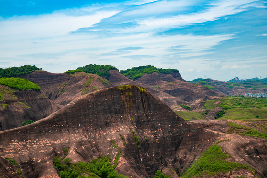 航拍湖南郴州高椅岭景区