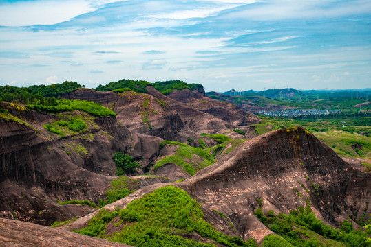 航拍湖南郴州高椅岭景区