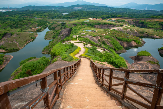 航拍湖南郴州高椅岭景区