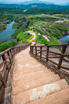 航拍湖南郴州高椅岭景区