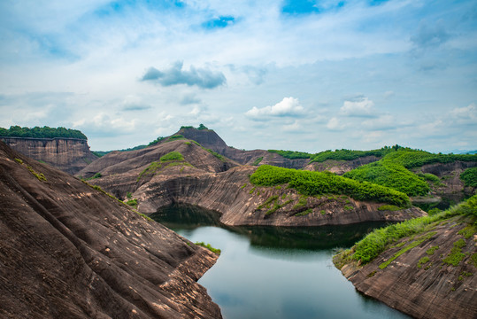 航拍湖南郴州高椅岭景区