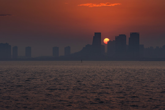 厦门海湾日落